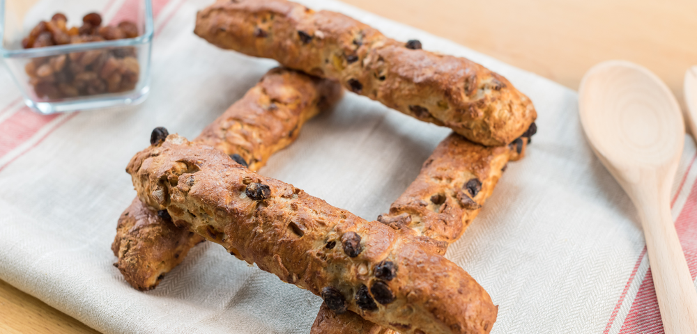 Barritas de pan con muesli