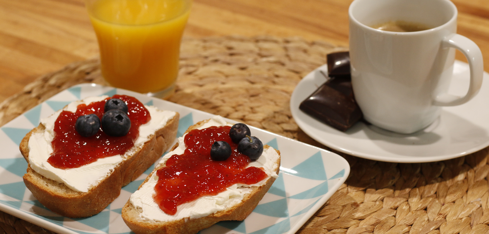 tostadas para desayunar o merendar