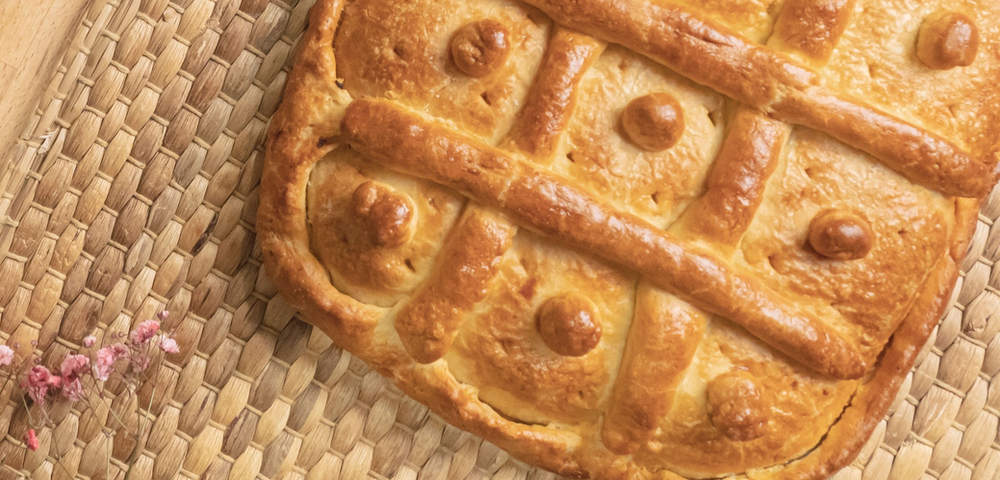 Deliciosa empanada de pollo y setas