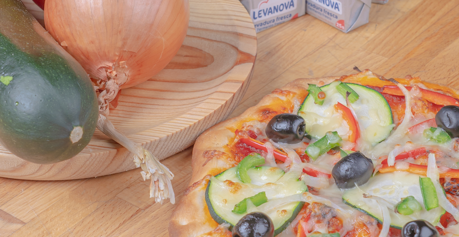 Receta de pizza vegetariana