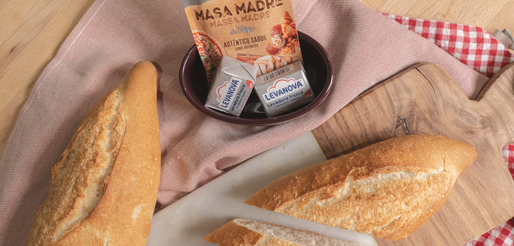 barras de pan casero con masa madre
