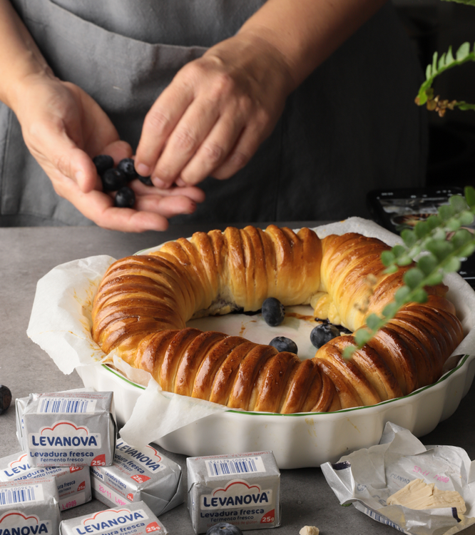 Pan de lana y arándanos